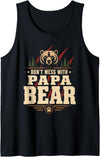 Best Daddy Bear Designs for Father's Day Father Bear Dad Protector Don't Mess with Papa Bear Tank Top - Black