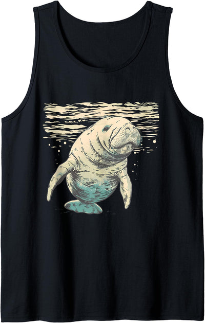 Sea Ocean Animal Art Manatee Ocean Sea Animal Manatee Lover Tank Top
