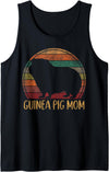 Cute Guinea Pig Lover HD0 Guinea Pig Retro Vintage Guinea Pig Mom Tank Top - Black