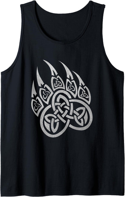Viking Bear Paw Tribal Celtic Knot Pattern Vintage Tank Top