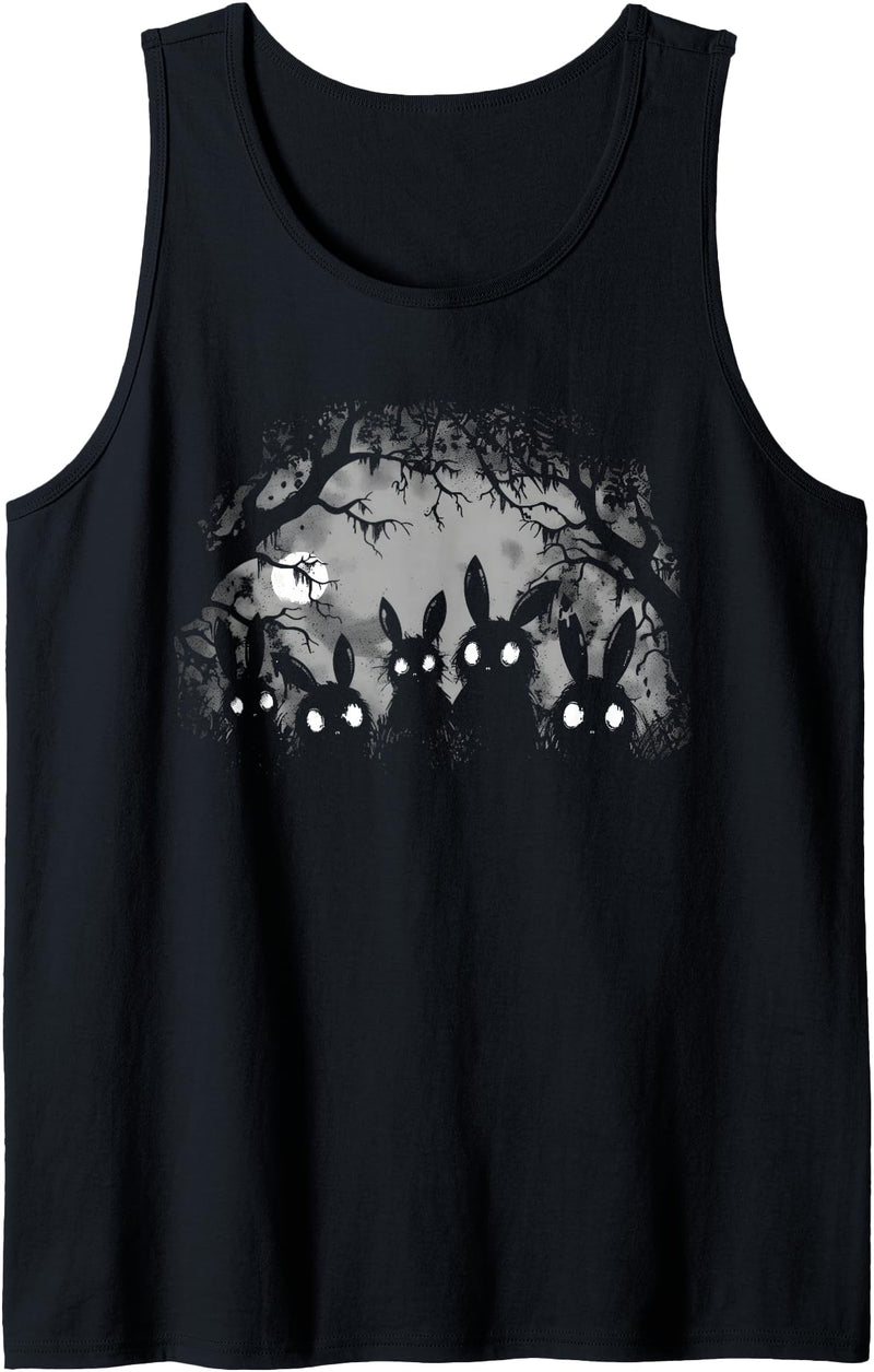 Creepy Cute Bunny Rabbits Alt Goth Grunge Horror Aesthetic Tank Top in As Pictured