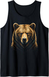 Realistic Bear Portrait Wildlife Realistic Bear Portrait Bear Wildlife Tank Top - Black