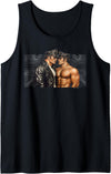 Vintage Gay Art Design Studio Retro Gay Leather Biker Gay Pride Daddy Bear Mustache Tank Top - Black