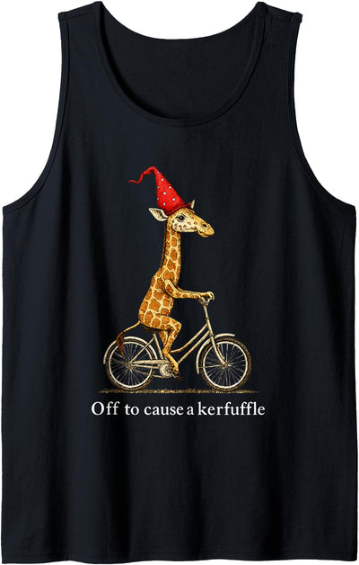 Giraffe Off to Cause A Kerfuffle Tank Top