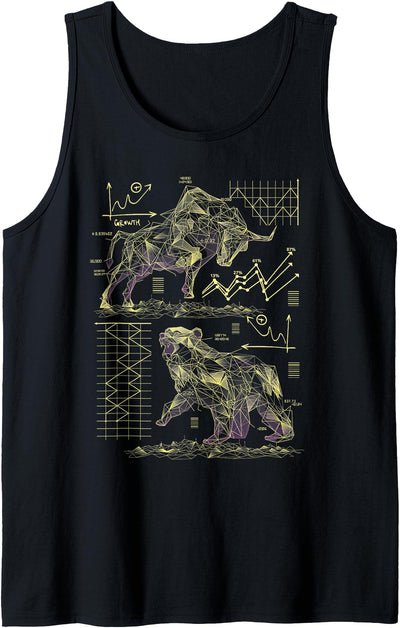 Shareholder Stock Market Bull vs Bear Stock Trader Tank Top