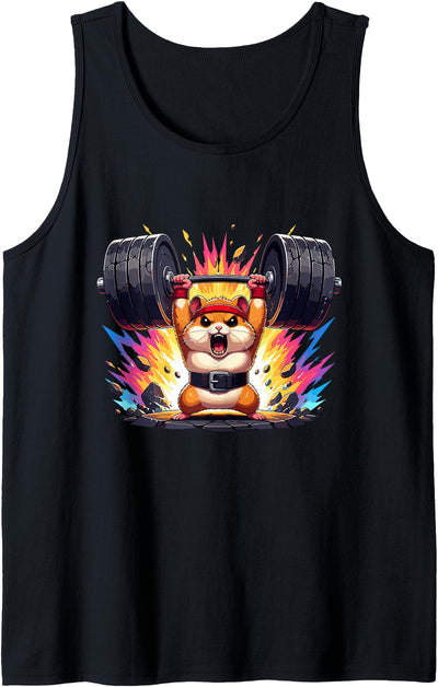 Strong Gym Hamster Weightlifting Barbell Power Tank Top