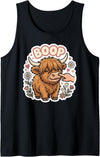 Boop Club Co Boop Highland Cow Nose Cute Farm Animal Floral Humor Tank Top - Black