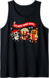 Scary Horror Movie Fans Halloween Gifts Men Women Let's Watch Horror Movies Funny Halloween Horror Night Snack Tank Top - As