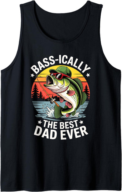 Funny Fishing Dad Vintage Retro Father's Day Tank Top