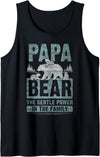 Papa Bear - Content Design Studio Mens Papa Bear 3 cubs, 3 kids, dad, grandpa, Father's Day Tank Top - Black