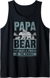 "Papa Bear" Family Silhouette Tank Top