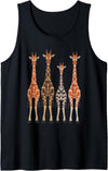 Cute Giraffe Summer Cute and Funny Giraffe for Men Women and Kids Tank Top - Black