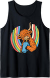 Highland Cow Rainbow Rainbow Highland Cow Sipping Through a Straw Tank Top - As Pictured