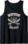 Pirate Cult Captain Daddy Vintage Pirate Tank Top - Black