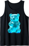 Cute Colorful Gummy Bear Lover Artwork Turquoise Gummy Bear Tank Top - As Pictured