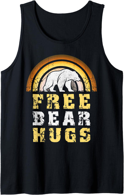 Mens Bear Community, Free Bear Hugs, Bear Flag, Gay Bear Pride Tank Top