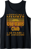 Funny 65Th Birthday Old Balls Club Gag Tshirt Gift Mens Funny 65Th Birthday Old Balls Club 65 Years of Awesome Tank Top - Black