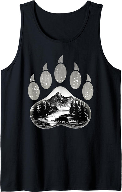 Native American Indian Bear Claws Funny Mountain Animal Gift Tank Top