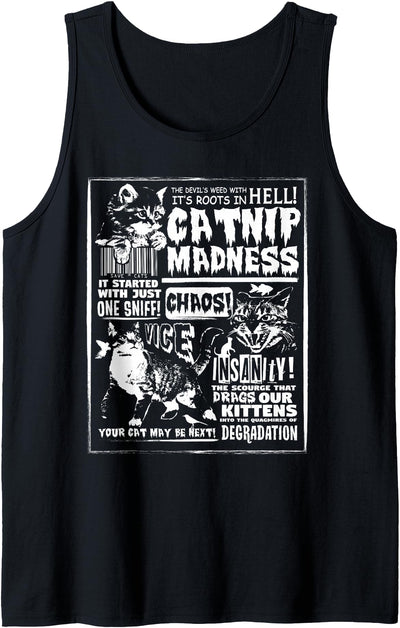 InGENIUS Catnip Enthusiast Shirts & Gifts Catnip Madness Cute Kitten Cat Lover Gift for Cat Owners Tank Top