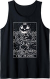 The Ghoulish Garb The Moon Tarot Card Halloween Werewolf Gothic Horror Witch Tank Top - Black