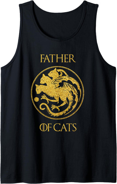 Father and Mother of Cats BW T-Shirts Mens Father of Cats Shirt Cat Dad Cat Daddy Tank Top