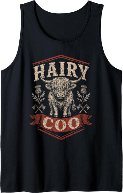 Hairy Coo Highland Cow Scotland Scottish Cattle Tank Top