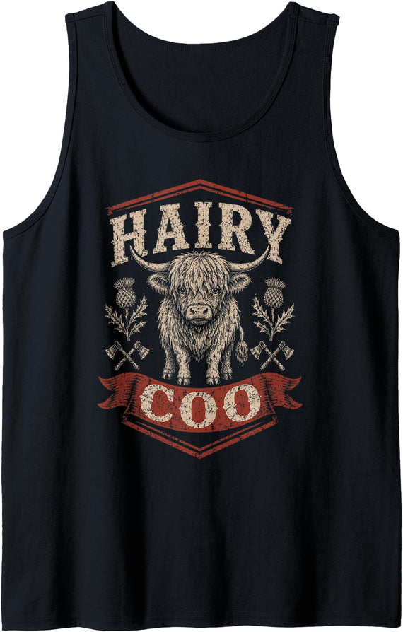 Hairy Coo Highland Cow Scotland Scottish Cattle Tank Top - As Pictured