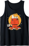 Peanuts - Snoopy Halloween Doghouse Boo Pumpkins Tank Top - Black