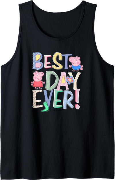 Best Day Ever Colorful Font Patterns Tank Top