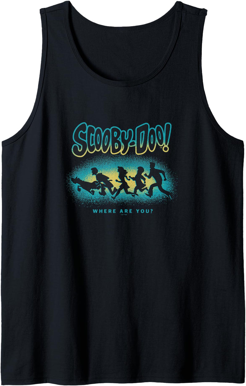 Scooby-Doo! Scooby-Doo Halloween Vintage Mystery Inc Spooky Silhouettes Tank Top - Black