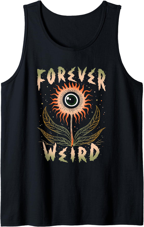 Last Gasp Graphics Forever Weird With Eyeball Plant Illustration Tank Top - As Pictured