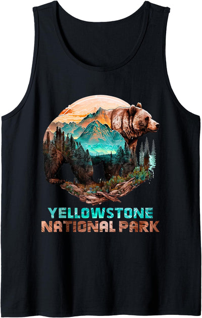 Yellowstone National Park Alaska Grizzly Bears Hike Tank Top