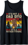 Vintage DAD BOD Tees It's Not A Dad Bod It's A Father Figure Retro Bear Fathers Tank Top - Black