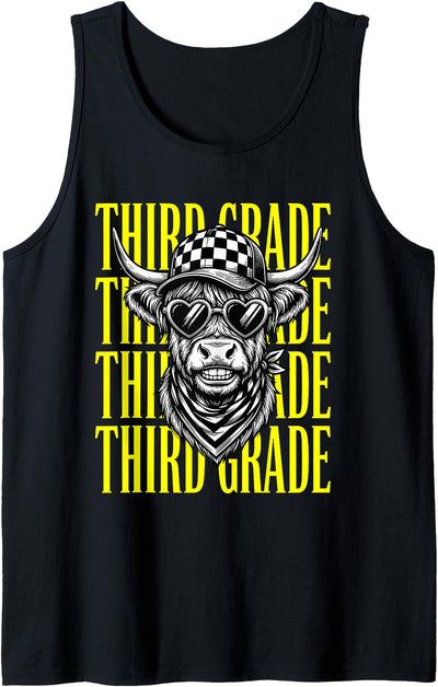 3rd Grade Student Teacher First Day of School Funny Third Tank Top