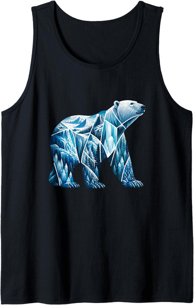 Crystal Glacier Nordic Landscape Polar Bear Tank Top
