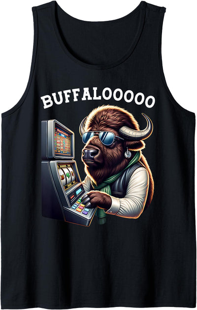 Cow Buffalo Slot Machine Casino Buffalooooo Gambling Tank Top
