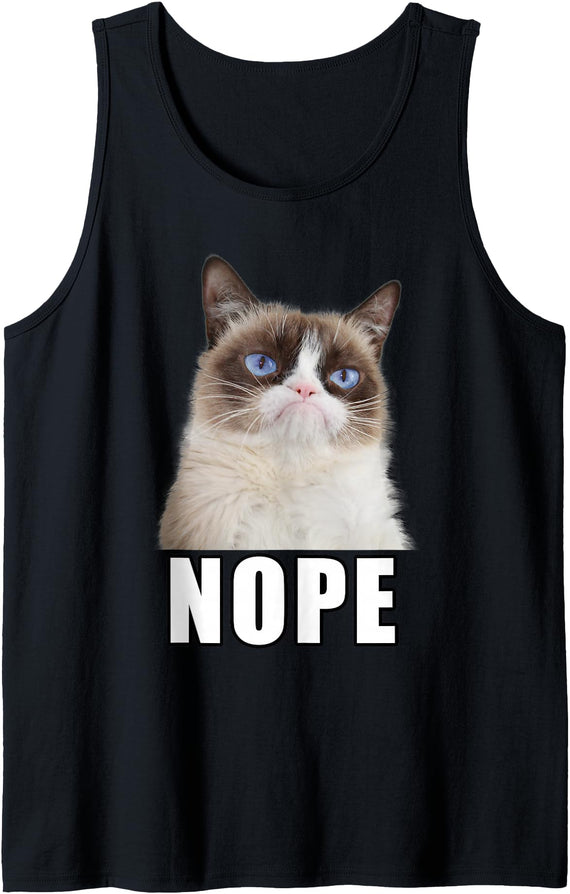 Grumpy Cat NOPE (6402) Tank Top - Black