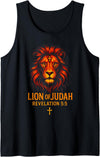 Lion of Judah Designs Lion of Judah – Christian Faith Cross Symbol Tank Top - Black