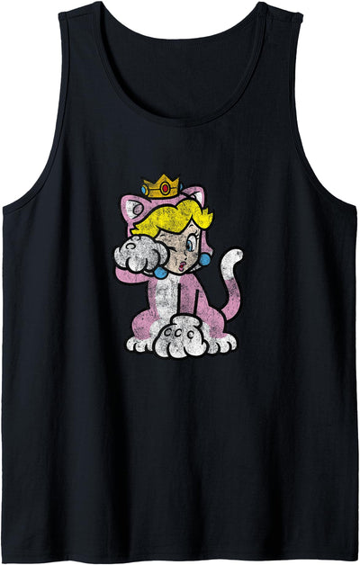 Super Mario 3D Bowser's Fury Princess Peach Cat Portrait Tank Top