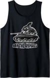 Cute Rabbit Lover Bunny Graphic Tank Top (Black) in Black