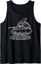 Cute Rabbit Lover Bunny Graphic Tank Top (Black) in Black
