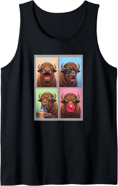 Cow Buffaloes Buffalo Shop Buffaloes Funny Buffalo Tank Top