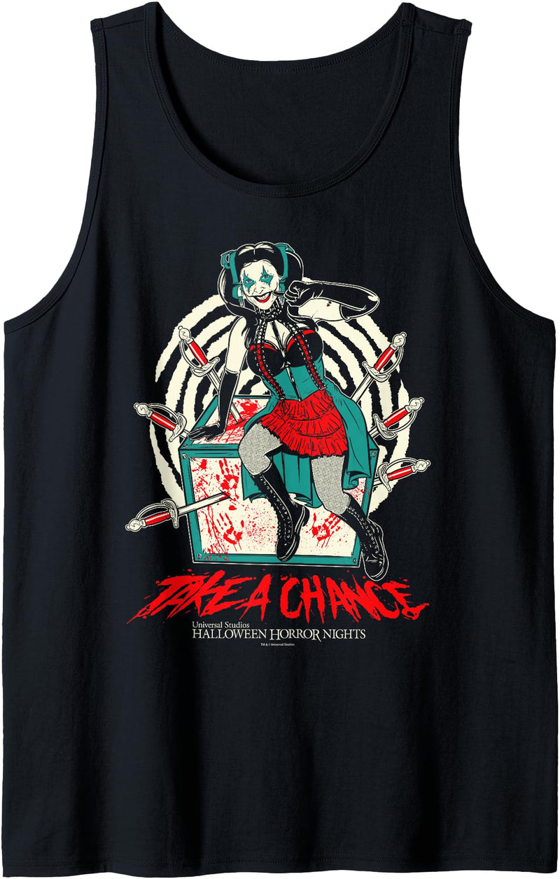 Halloween Horror Nights HHN Take A Chance Tank Top - As Pictured