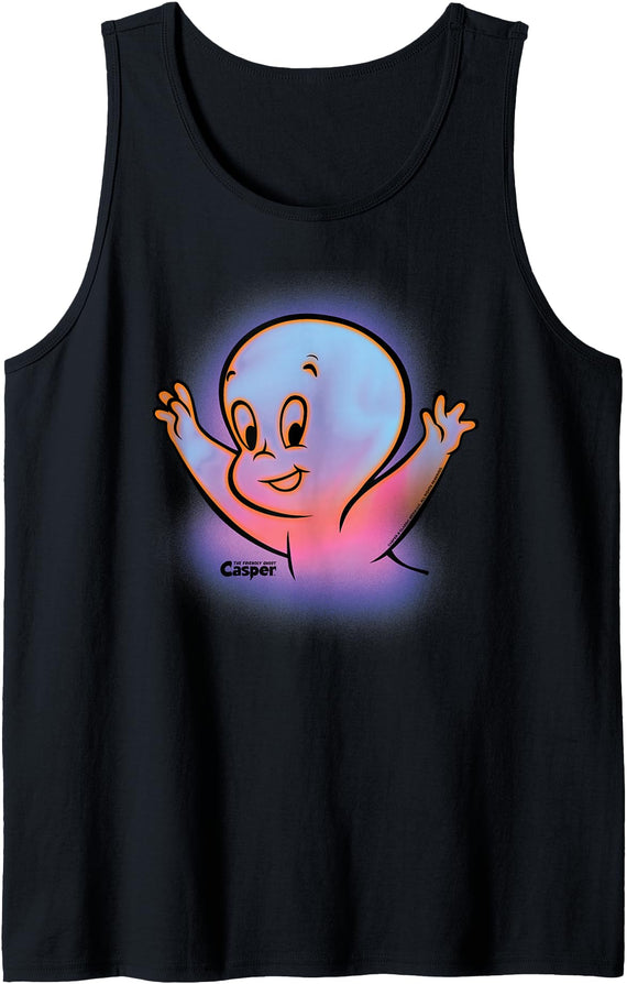 Casper the Friendly Ghost Halloween Retro Glow Tank Top - Black