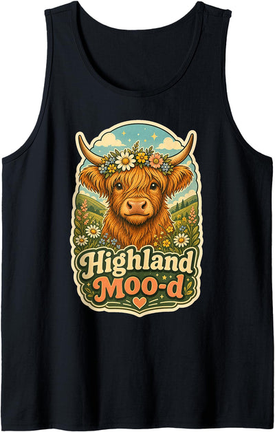 Highland Cow Farm Moo'd Cattle Farmer Tank Top