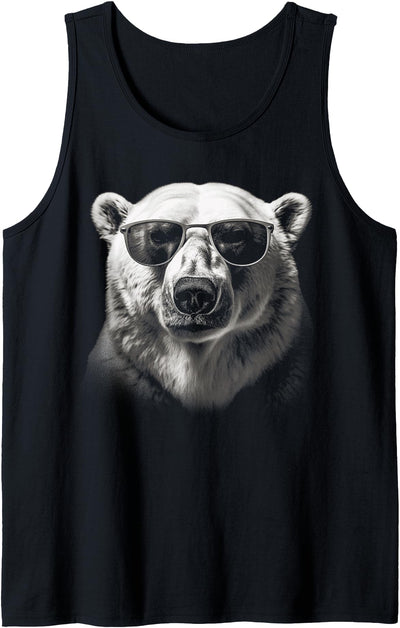 CLICK HERE FOR MORE Polar Bear Polar Bear sunglasses wild animal art animal Polar Bear Tank Top