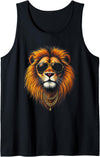 Lions With Attitudes Shirts for Summer Lion With Sunglasses, Cool Funny Rebel Boss Hip Lion Face Tank Top - As Pictured