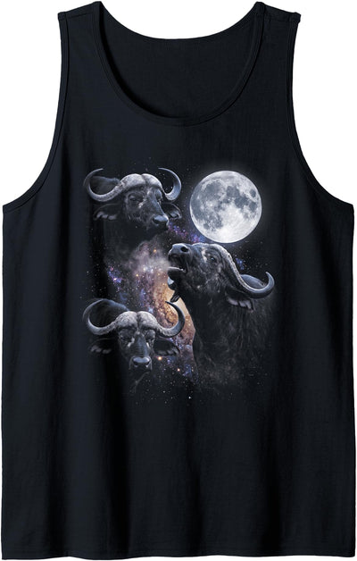 Cow Water Buffalo Design Moon Tank Top