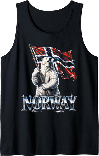 Norway Polar Bear Flag Nordic Pride Tank Top