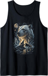 Polar Bear Howling Moon Iceberg Titanic Tank Top - As Pictured